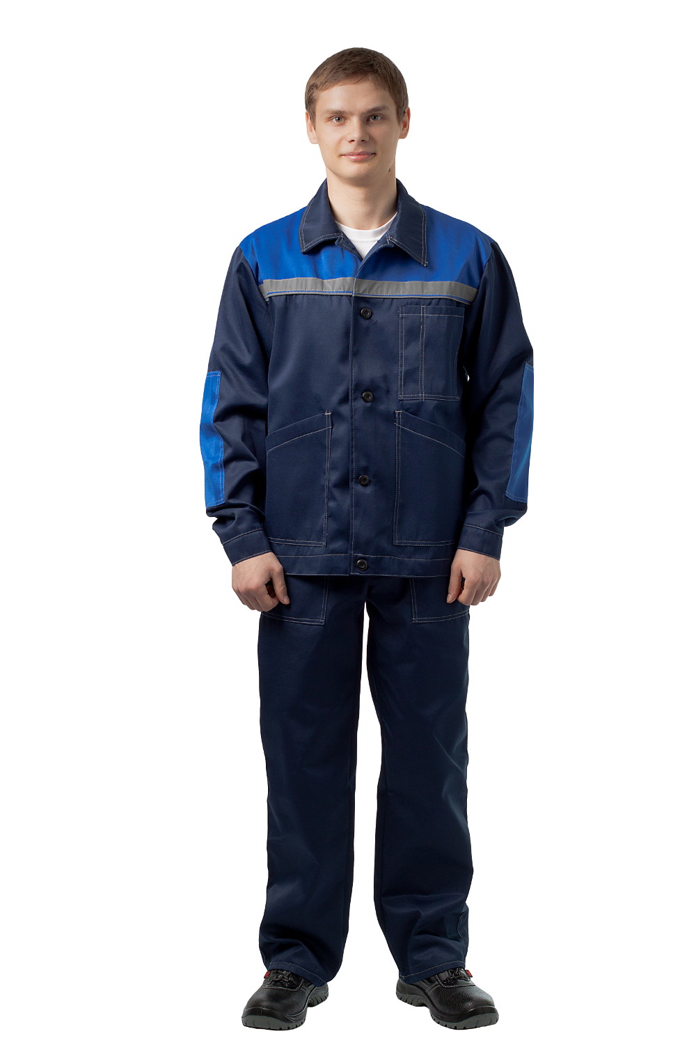 ДНК 102 Костюм «ЛЕГИОН-1» (куртка и брюки), цвет синий + василёк