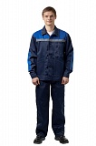ДНК 102 Костюм «ЛЕГИОН-1» (куртка и брюки), цвет синий + василёк от интернет магазина dnk-kmf.ru, приобрести днк 102 костюм «легион-1» (куртка и брюки), цвет синий + василёк
