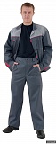 Костюм «ФАВОРИТНЫЙ-1» (куртка и брюки), ткань «Твил», цвет тёмно-серый + серый