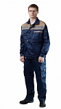 Костюм «РАЛЬФ-2» (куртка и полукомбинезон), цвет синий + бежевый